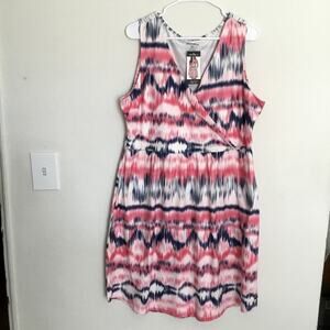 Eddie Bauer Women Multicolored Dress Casual Plus XXL Dri fit Pocket Sz 2XL
